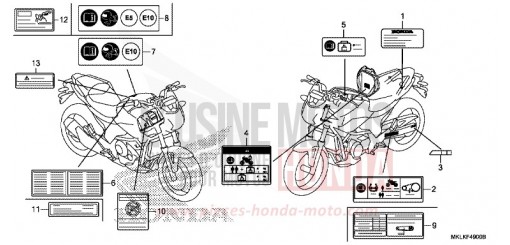CAUTION LABEL NC750SDK de 2019